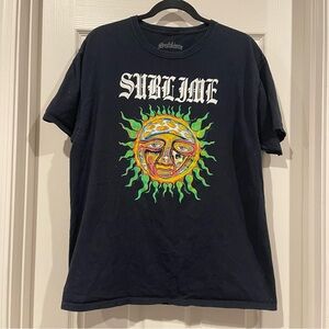 Sublime Sun Face Graphic Short Sleeve T-Shirt Black